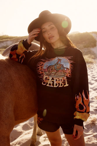 Sabbi The Flaming Cowboy Diego Jumper - Black Hyde Boutique