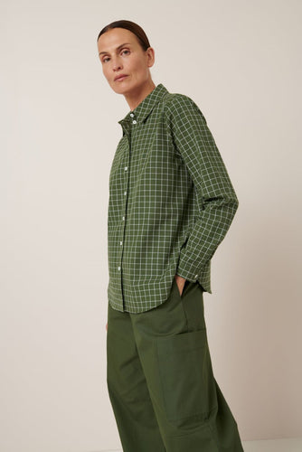 Kowtow Daily Shirt - Forest Grid Hyde Boutique