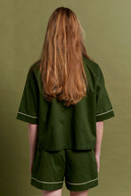 Load image into Gallery viewer, Papinelle x Karen Walker Runaway Girl Boxer PJ Set - Dark Green  Hyde Boutique   
