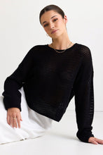 Load image into Gallery viewer, RE:UNION Label Dawn Crochet Knit Jumper - Black Hyde Boutique
