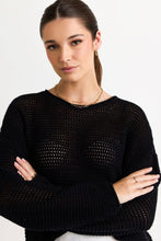 Load image into Gallery viewer, RE:UNION Label Dawn Crochet Knit Jumper - Black Hyde Boutique
