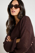 Load image into Gallery viewer, RE:UNION Label Dawn Crochet Knit Jumper - Chocolate Hyde Boutique
