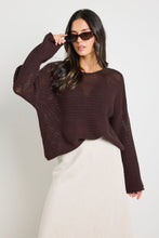 Load image into Gallery viewer, RE:UNION Label Dawn Crochet Knit Jumper - Chocolate Hyde Boutique
