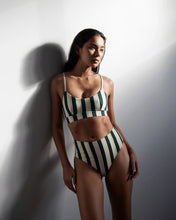 Load image into Gallery viewer, Dear Dylan High-Rise Swim Brief - Bistro Stripe  Hyde Boutique   
