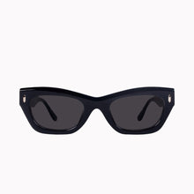 Load image into Gallery viewer, Valley Eyewear Delancey - Gloss Black with Gold Metal Trim / Black Lens Hyde Boutique
