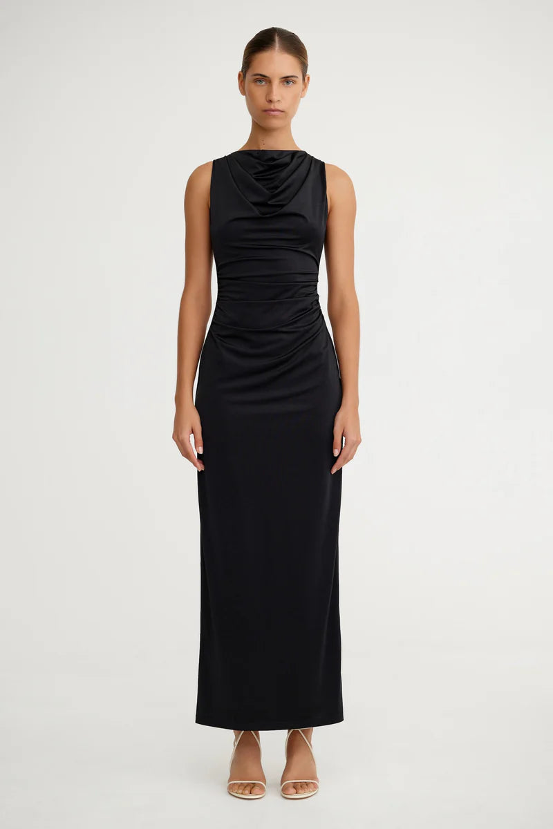 Significant Other Delphine Midi Dress - Black Hyde Boutique