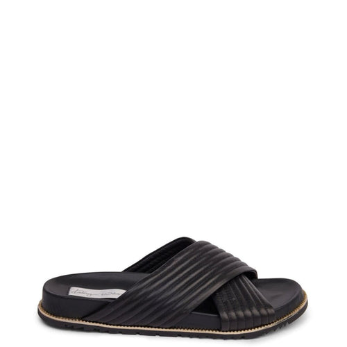 Kathryn Wilson Donna Slide - Black Calf Hyde Boutique