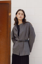 Load image into Gallery viewer, IDAE Drop Shoulder Coat - Charcoal  Hyde Boutique   
