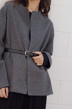 Load image into Gallery viewer, IDAE Drop Shoulder Coat - Charcoal  Hyde Boutique   
