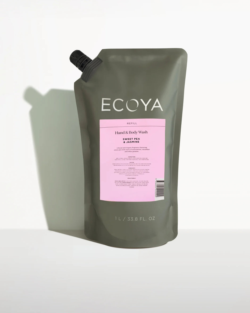 Ecoya Hand & Body Wash refill - Sweet Pea & Jasmine  Hyde Boutique   