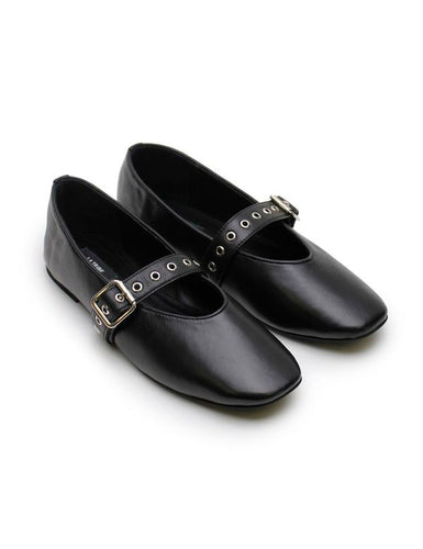 La Tribe Eilwen Ballet Flat - Black/Silver  Hyde Boutique   