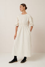 Load image into Gallery viewer, Kowtow Ellora Dress - Greige Pinstripe Hyde Boutique
