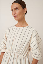 Load image into Gallery viewer, Kowtow Ellora Dress - Greige Pinstripe Hyde Boutique
