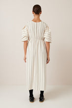 Load image into Gallery viewer, Kowtow Ellora Dress - Greige Pinstripe Hyde Boutique
