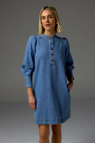 Zoe Kratzmann Elocution Dress - Light Wash Denim Hyde Boutique