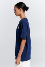Load image into Gallery viewer, Karen Walker Embroidered Runaway Girl Classic T-Shirt - Navy Hyde Boutique
