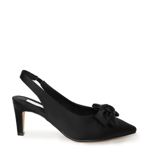 Kathryn Wilson Emily Heels - Black Satin Hyde Boutique