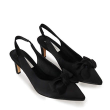 Load image into Gallery viewer, Kathryn Wilson Emily Heels - Black Satin Hyde Boutique
