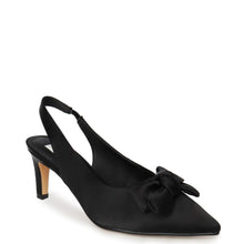 Load image into Gallery viewer, Kathryn Wilson Emily Heels - Black Satin Hyde Boutique
