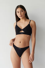 Load image into Gallery viewer, Dear Dylan Eyelet Trim Thong - Noir Hyde Boutique
