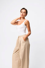 Load image into Gallery viewer, Mossman Fine Line Knit Tank - White Hyde Boutique

