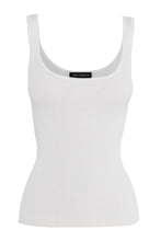 Load image into Gallery viewer, Mossman Fine Line Knit Tank - White Hyde Boutique
