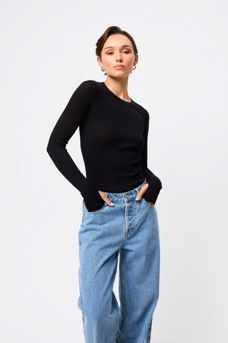 Mossman Fine Line Knit - Black Hyde Boutique
