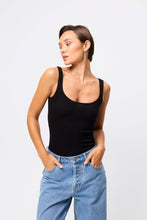 Load image into Gallery viewer, Mossman Fine Line Knit Tank - Black Hyde Boutique
