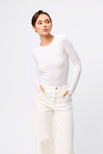 Mossman Fine Line Knit - White Hyde Boutique