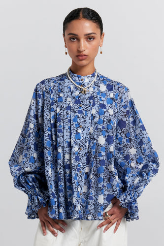 Karen Walker Furrow Shirt - Blue Multi Hyde Boutique