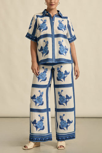 Zoe Kratzmann Gesture Pant - Azure Collage Hyde Boutique