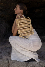 Load image into Gallery viewer, La Tribe Gia Beaded Tote Bag - Natural Hyde Boutique
