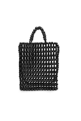 La Tribe Gia Beaded Tote Bag - Black Hyde Boutique