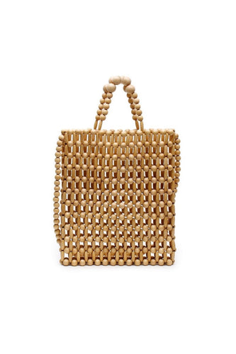 La Tribe Gia Beaded Tote Bag - Natural Hyde Boutique