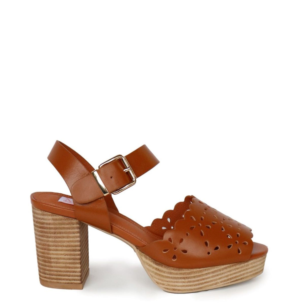Kathryn Wilson Gigi Heel - Walnut Calf Hyde Boutique