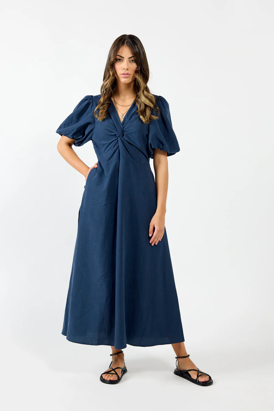 Drama The Label Halo Dress - Oxford Blue  Hyde Boutique   