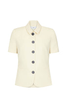 Load image into Gallery viewer, Harris Tapper Short Sleeve Bardot Blazer - Bone Hyde Boutique
