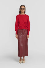 Load image into Gallery viewer, Viktoria &amp; Woods Hart Merino Cardigan - Fire Red Hyde Boutique

