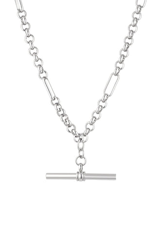 Porter Heritage T-Bar Necklace - White Gold Hyde Boutique