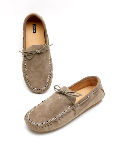 La Tribe May Moccasin - Olive/Silver  Hyde Boutique   