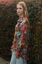 Load image into Gallery viewer, Trelise Cooper Star of the Bow Blouse - Aqua Floral  Hyde Boutique   
