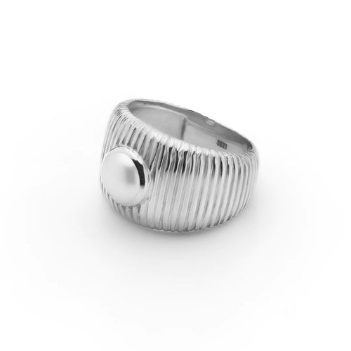 Silk and Steel Nautica Ring - Silver  Hyde Boutique   