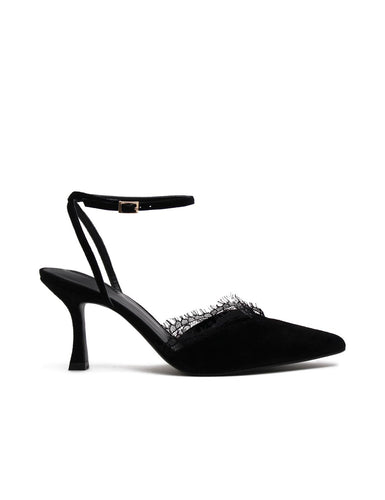 La Tribe Indy Heel - Black Lace Hyde Boutique