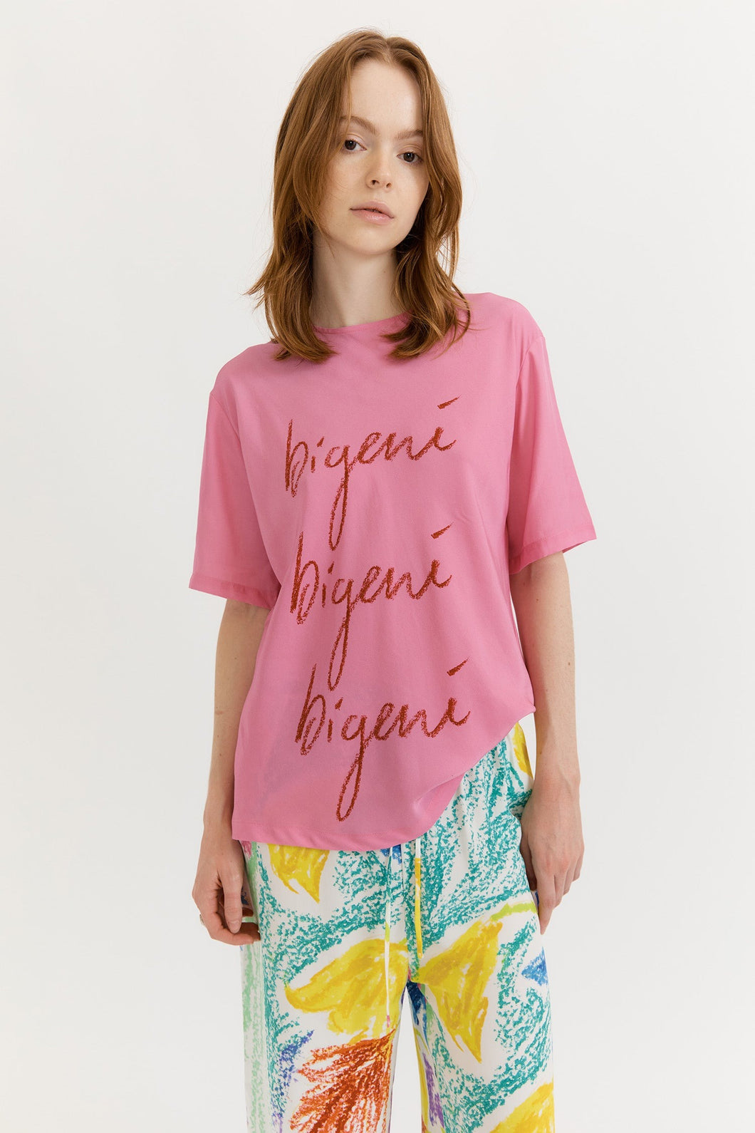 Gary Bigeni Gino Bias Cut T-Shirt - Bigeni Print  Hyde Boutique   