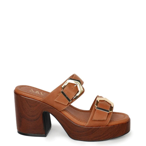 Kathryn Wilson Iona Mule - Tan Calf Hyde Boutique