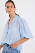 Load image into Gallery viewer, Ivy + Jack Closure High Neck Top - Pale Blue Hyde Boutique
