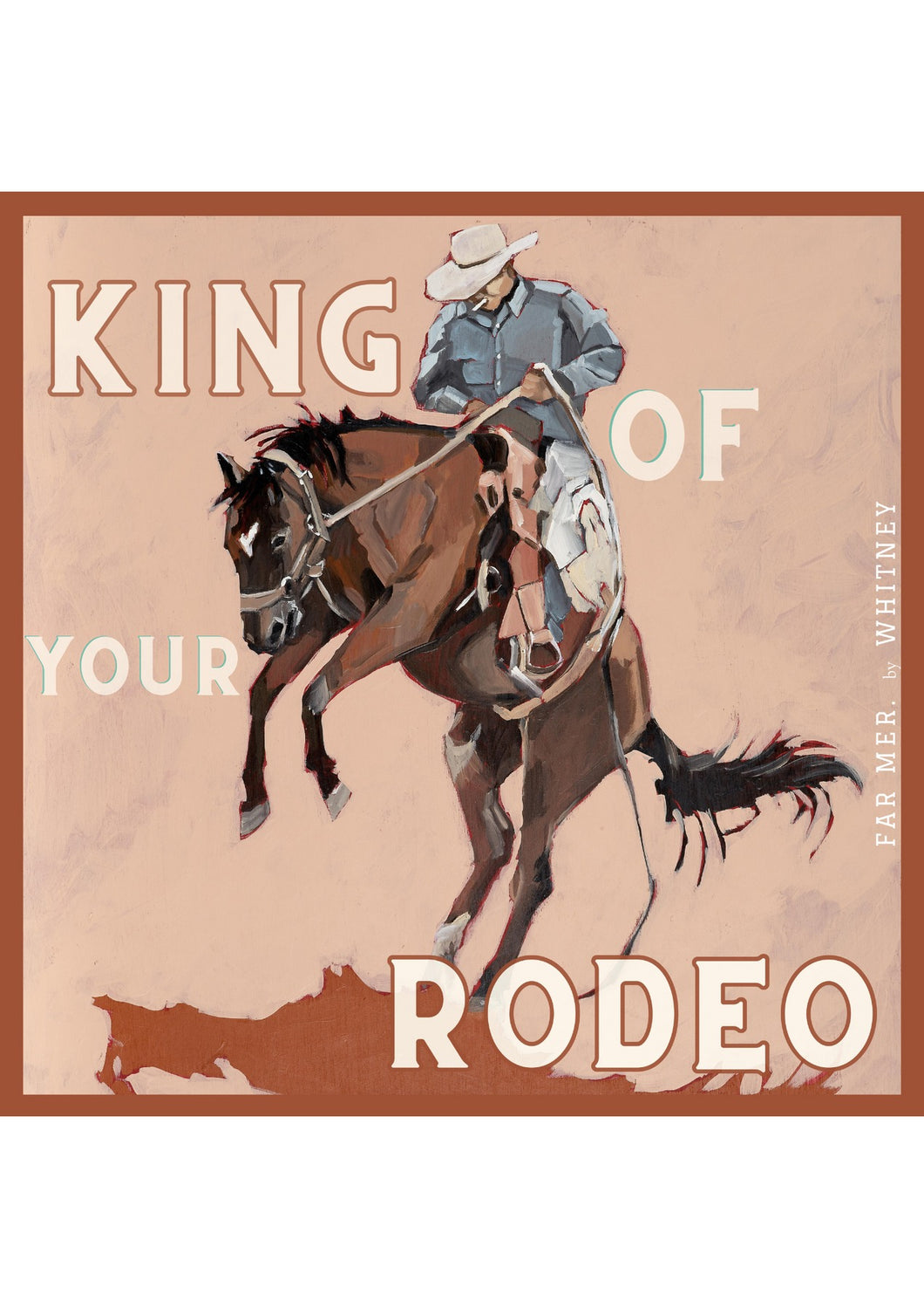 FAR MER. by Whitney King of Your Rodeo Large Silk Scarf - Multi Hyde Boutique