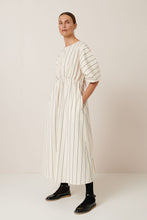 Load image into Gallery viewer, Kowtow Ellora Dress - Greige Pinstripe Hyde Boutique
