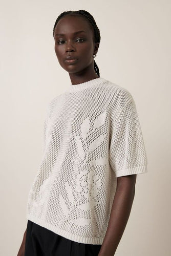 Kowtow Rosa Tee - Oat Melange Arriving 17 March Hyde Boutique