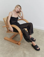 Load image into Gallery viewer, La Tribe Knotted Platform Slide - Black  Hyde Boutique   
